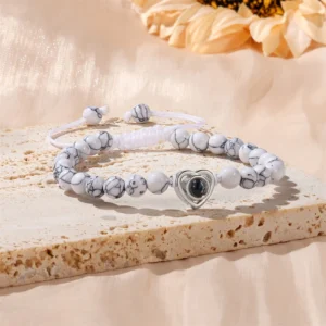 Karoliukų apyrankė „Širdis”